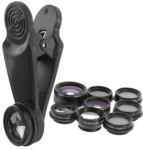Homoyoyo Lentes para Teléfono Móvil Kit de Lentes Incluye Ojo de Pez Gran Angular y Macro para Cámara de Teléfono Color