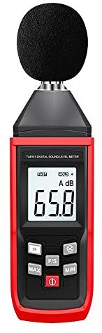 Decibelmätare - Digital ljudnivåmätare, bullermätare med LCD-display Mätområde 30-130 dB for ljudnivåtestning