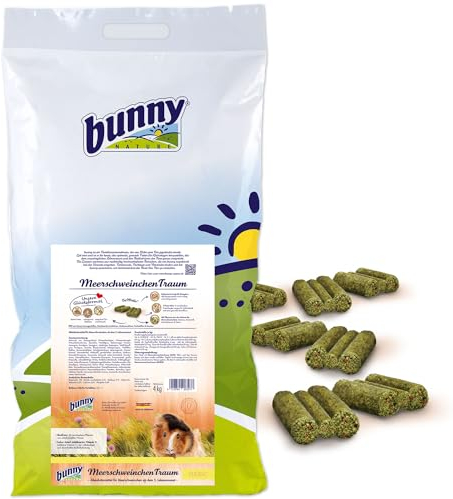 bunnyNature MeerschweinchenTraum Basic - Meerschweinchen Alleinfuttermittel ab dem 5. Lebensmonat - 63 Pflanzen & Kräuter, Vitamin C & Superfood - 4kg