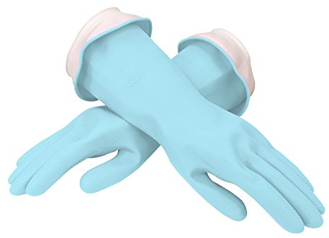 Casabella Aqua Waterblock Premium Gloves Blue, Medium (Pack of 1)