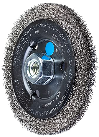 PFERD Rundbürste ungezopft RBU Ø 125x12mm M14 Edelstahl-Draht-ø 0,30 43502302 – für Winkelschleifer, Ungezopft; Besatzmaterial Inox 0,30 Mm
