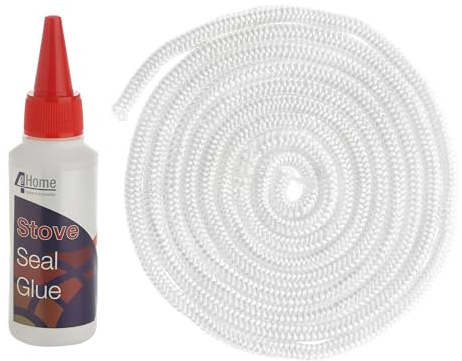 First4Spares Kit de reparación para junta de chimenea, estufa y horno, adhesiva, 100 ml (3 metros / 3 mm, 6 mm, 8 mm, 10 mm, 12 mm o 14 mm)