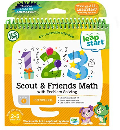LeapFrog 80-460700 LeapStart Book, 3D Scout and Friends Math with Problem Solving, Level 1