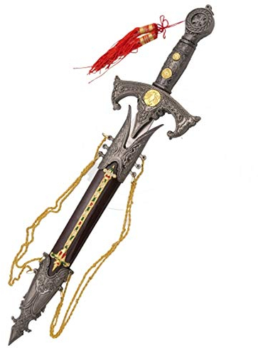 ECOMMUR Daga Templario | Cuchillo-puñal templario histórico de coleccionista con Vaina. Colección de artículos Antiguos