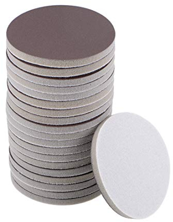 sourcing map 20 Stück Schleifpapier Klett Schleifscheibe Schleifschwamm Nass/Trocken für Auto Holz Trockenbau Metall Braun Korund 1200-1500 Körnung 3 Zoll