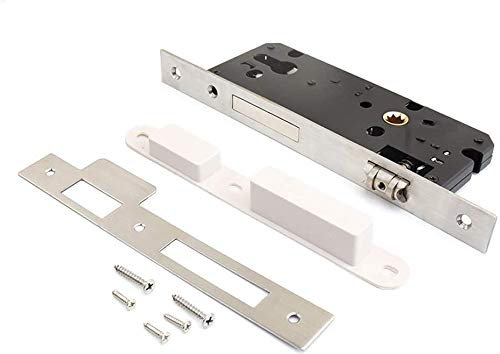 Serrure à mortaiser en acier inoxydable pour serrure à mortaiser, à ressort, en acier inoxydable, 50 x 85 mm