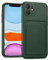 CoolGadget Card Case für iPhone 11, TPU Schutzhülle mit Kartenfach und erhöhtem Kantenschutz, Grün