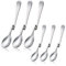 Coffee Spoons, 6 Piece Spiral Hanging Mixing Spoon, Jam Spoon for Hanging, 410 Material Coffee Spoons, Latte Macchiato Spoon, Hygienic Design, Tea Stainless Steel Espresso
