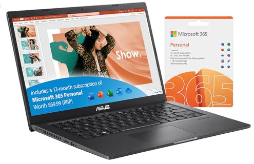 ASUS Vivobook 14 X1400EA 14.0 Full HD Laptop with Microsoft Office 365 (Intel Pentium Gold 7505, 4GB RAM, 128GB PCIe SSD, Windows 11 Home with Microsoft Office 365 1 Year Subscription)