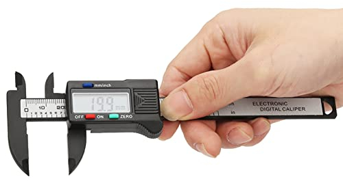 Paquimetro Calibrador Electronico Digital Fibra De Carbono Practico 100 Mm Calibrador Electronico Digital De Plastico Con Gran Pantalla Lcd (Sin Bateria)