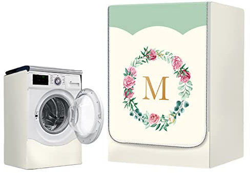 FANSU Pianta Copertura Lavatrice per Esterno per Lavatrici e Asciugatrice, Impermeabile Antipolvere Coprilavatrice da Esterno con Aperture Frontali Protezione Solare (Rosa,L-10.5-12kg)