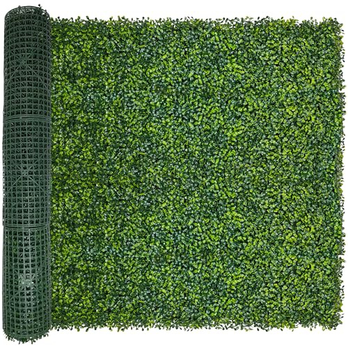 ODTORY Artificial Boxwood Roll Panels, 48x120 (40 sq.ft) UV-Resistant Faux Ivy Privacy Fence Screen, Decorative Grass Wall Covering for Indoor & Outdoor Garden, Backyard, Balcony, Home Decor