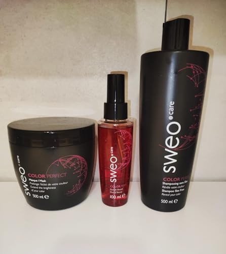 Trio Sweo Care Shampoing 500 ml color perfect Sweo + Masque Color Perfect Sweo 500 Ml + Elixir Color Perfect Sweo