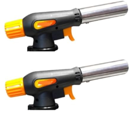 SMH LINE® 2 Lot Chalumeau de gaz Brûleur butane - Brûleur Bunsen - Brûleur à gaz - Brûleur à souder - Brûleur à gaz