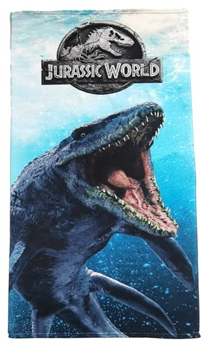 Theonoi Kinder - Handtuch Saunatuch Strandtuch Duschtuch Badetuch - 70 x 140 cm -Geschenk Jungen Mikrofaser (See Dinosaurier)