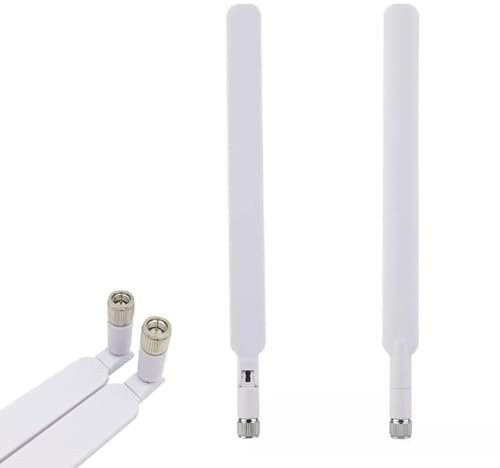 Cerioll Antena 4G LTE, 5 dBi WLAN, antena de red omnidireccional de 2 piezas, conector SMA, para enrutador CPE, punto de acceso móvil, extensor de alcance inalámbrico, cámaras celulares de trail