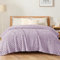 Whale Flotilla King Size Blanket for Bed with Expanded 3D-Jacquard Pattern, 230X264 CM Fuzzy Soft Cozy Exquisite Blankets or All Season, Warm and Fluffy, Lilac