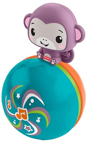 Fisher-Price Juguete Bola Monito Musical para Gatear | Bat-At Juguete rodante, gatea y persigue, música y sonidos, bebés de 9 meses+