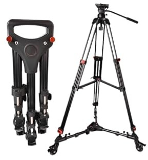 Tripod Stand, DF2 Tragbarer Stativwagen mit Gummirädern for Kamera-Vlog-Videoaufnahmen, schnell beweglicher Lichtständer, stabile Unterstützung