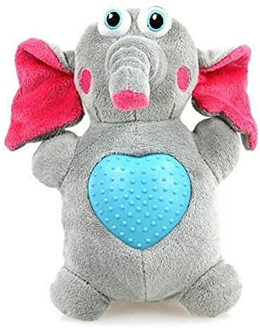 Petastic SwissPet Hundespielzeug Hearties Elefant - Plüschspielzeug, Kuscheltier mit Quietscher