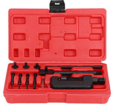 Aramox Chain Riveter Kit, Motorcycle Chain Breaker Splitter Link Riveter Universal Set Riveting Tool