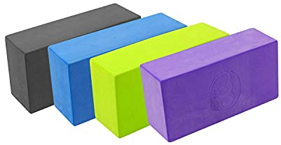 Yoga-Mad EVA Foam Yoga Brick | High Density Non-Slip Gym Block for Stability, Support & Alignment | Lightweight, Durable & Travel Friendly | 22 x 11 x 7cm