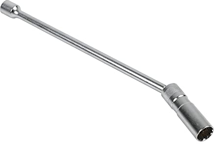 PLAYOCCAR 16mm Zündkerzenbuchse, 3/8 Magnetischer 360° Drehschrauber-Satz, 12-Punkt Wobble Dünnwandentfernungswerkzeug Kompatibel mit BMW (lang)