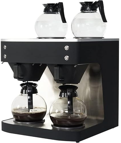 Commercial Twin Filter Coffee Maker Manual Fill 4 Glass jugs 4 hotplates DA-DRB686P