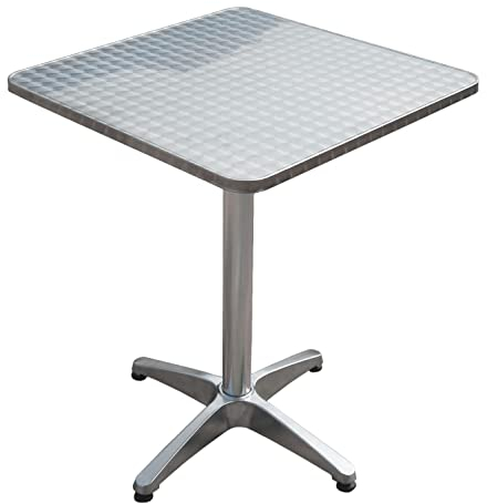 Benelando Bistrotisch klappbar Aluminium Klapptisch Tisch Gartentisch 60x60 cm Garten