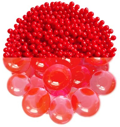 trendfinding 100 g gránulos Decorativos de retención de Agua Rojo, granulometría 6-8 mm, decoración para Flores y Plantas, 10 litros Muy económico, Uso versátil