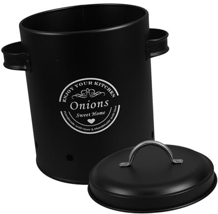 PRETYZOOM Pot De Stockage Pour Légumes Avec Couvercle Rangement À Oignons Pommes De Terre Et Ail Seau De Conservation Alimentaire Pour Cuisine Et Fête