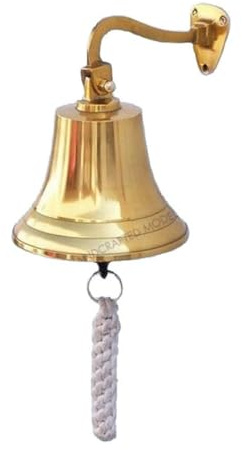 Personalized Brass Ship Bell – Custom Engraved Wall Hanging Bell for Home, School, or Boat – Indoor/Outdoor Nautical Decor – Maritime Brass Bell for Ships, Boats, Bars & Coastal Homes