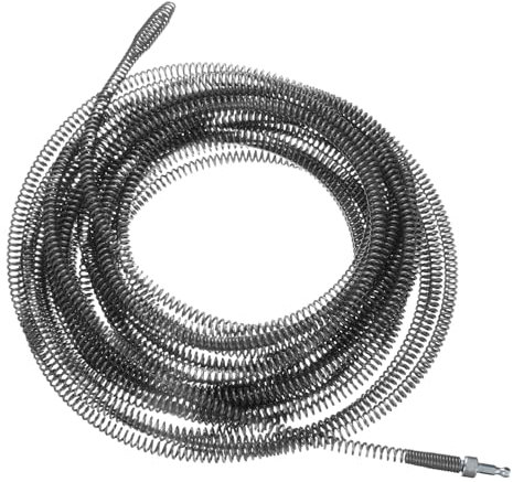 HARFINGTON Drain Cleaning Cable 3/8 (10mm) Dia. 49ft Flexible Drainage Spiral Drill Sewer Auger Cable for Bathroom Kitchen Toilet Bathtub Sink