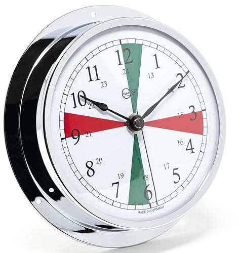 BARIGO 611CRFS VIKING - Orologio da nave al quarzo, 155 x 35 mm, con cassa in ottone cromato, vetro minerale, segmenti di blocco a 3 minuti
