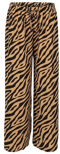 Malito 2306 - Pantaloni sportivi da donna con stampa animale, morbidi e fluenti, pantaloni estivi larghi, Zebra Fango, 38-48