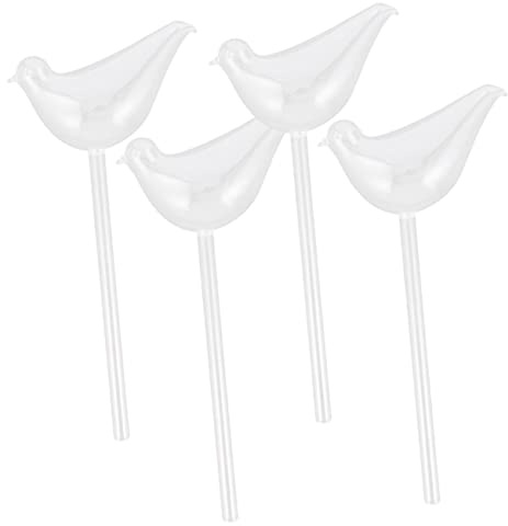 BESTonZON 4pcs Decorative Self Watering Globes for Indoor Plants Automatic Watering Bulbs with Creative Shaped Design Lasts Days for Home and Holiday Use