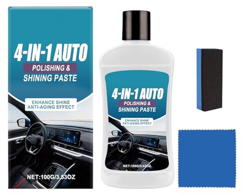 Nettoyant De Polissage Pour L'Intérieur De La Voiture - 100g Pâte De Polissage Et De - Nettoyant d'Entretien pour Habitacle Automobile,Pour Entretien Auto Détail Sièges Garnitures Cuir Tableau De Bord
