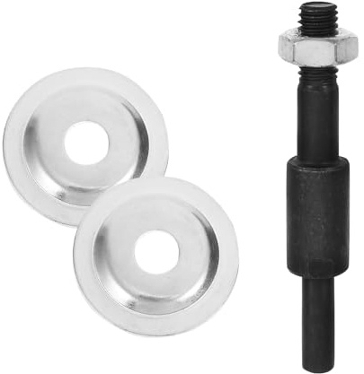 Veemoon Adaptador de Mandril para Taladro 2 Juegos, Eje de Muela Abrasiva de Acero de 8 Mm, Accesorio para Esmeriladora y Afilador Doméstico, Resistente Oxidación, Uso Industrial