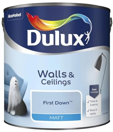 First Dawn Walls & Ceilings Matt Emulsion Paint 2.5L – Smooth Creamy Finish, Quick Dry, Low VOC, Easy Application for Interior Walls & Ceilings