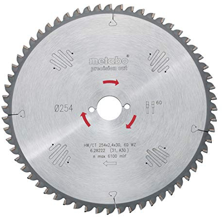 Metabo 628048000 HW/CT 250X30 60 WZ Circular Saw-Blade, Green