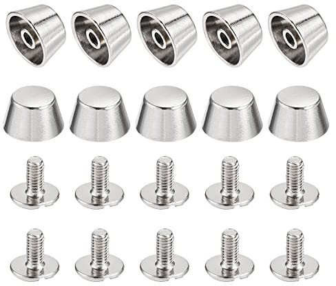 sourcing map Lot de 10 clous à rivets plats creux 12 x 7 mm