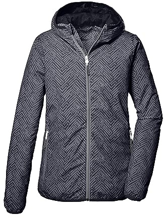 killtec Mujer Chaqueta funcional con capucha, chaqueta de exterior plegable KOS 69 WMN JCKT, dark navy, 34, 41348-000