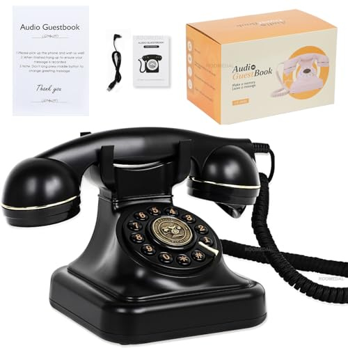 ROOMEDAL Libro degli Ospiti Audio per Matrimonio, Libro degli Ospiti retrò, Libro degli Ospiti Audio, Un Modo Personale e conveniente per conservare Le tue Occasioni Speciali, per Feste (Nero)
