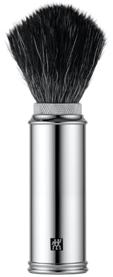 ZWILLING Rasierpinsel (Reisetauglich, Kunsthaar, abschraubbarer Rasierkopf, vegan, extra pflegeleichte und weiche Borsten), Silber