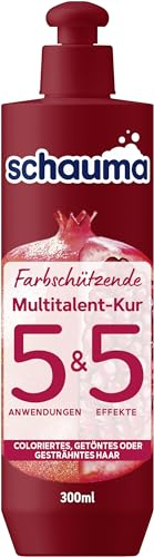 SCHAUMA 5&5 Farbschützende Multitalent-Kur (300 ml), Haarmaske repariert das Haar intensiv, Haarkur für Farbschutz & Splissversiegelung, für coloriertes, getöntes oder gesträhntes Haar