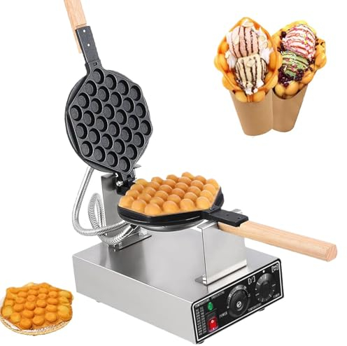 Gaufrier à Bulles, Gaufrier à œUfs éLectrique AntiadhéSif, Gaufrier à Bulles Chauffant Double Face 1400 W, Gaufrier à Bulles éLectrique pour Usage Domestique ou Commercial