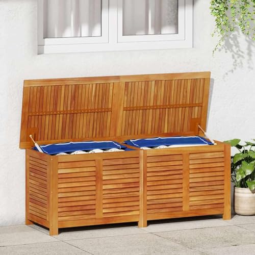 Gecheer Contenitore Giardino con Feritoia 150x50x56cm Massello Acacia