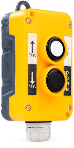 Jadeshay Hoist Crane Push Button switch Lift Electric Hoist 2NO COP Hoist Lift Control Box Crane Pendant Push Button Switch for Lifting Cranes Stop Electrical