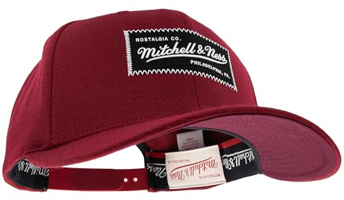 Mitchell & Ness Classic Red Upphöjd Rubber Logo Snapback Baseballkeps