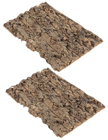 ORFOFE 2 pièces Terrarium Décor Écorce Arbre pour Reptiles Accessoires pour Terrarium Tortue et Gecko Fond Naturel pour Boîte Élevage Lézard et Araignée Décor Élégant pour Maison ou
